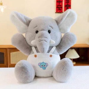 Gấu bông Voi ngồi mặc yếm 45cm