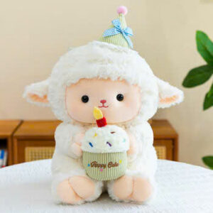 Gấu bông cừu ôm bánh 45cm