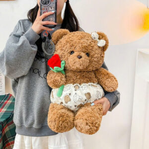 Gấu bông Teddy cầm hoa 70cm